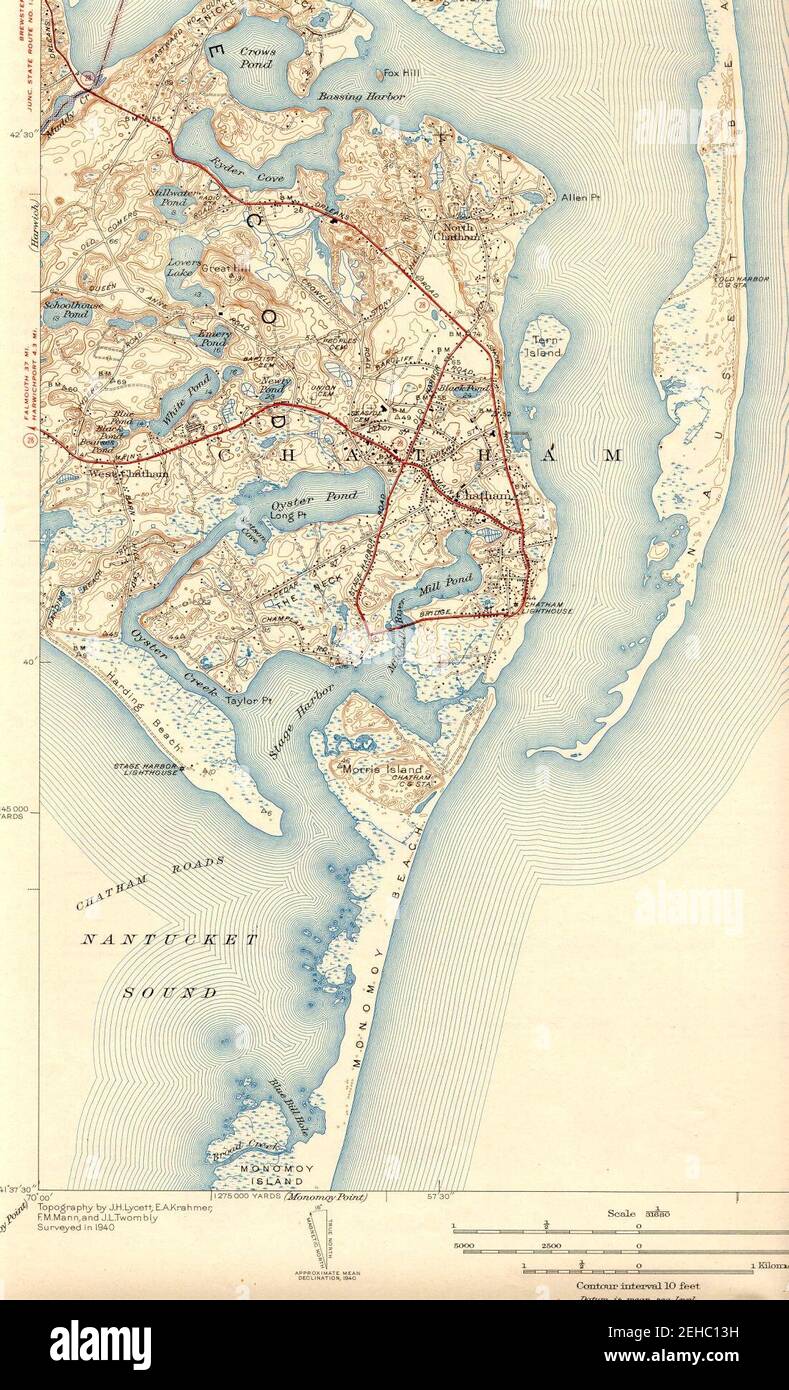 Map Of Chatham Ma Map Of Chatham Hi-Res Stock Photography And Images - Alamy