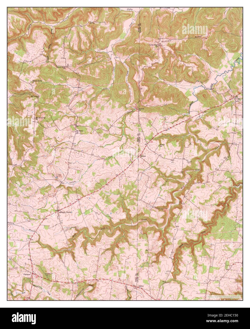 Sharon Grove, Kentucky, map 1952, 124000, United States of America by