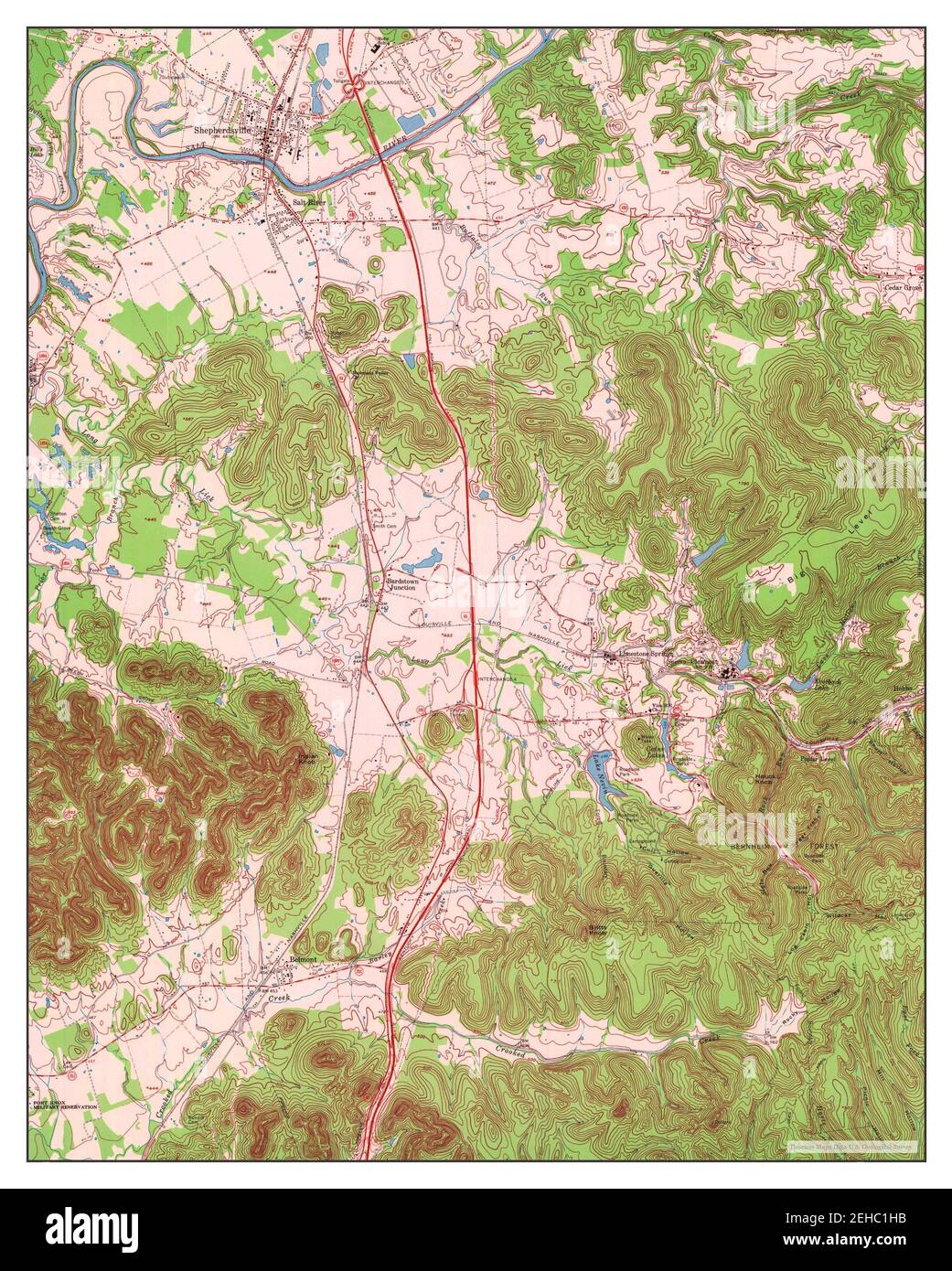 Shepherdsville, Kentucky, map 1962, 124000, United States of America
