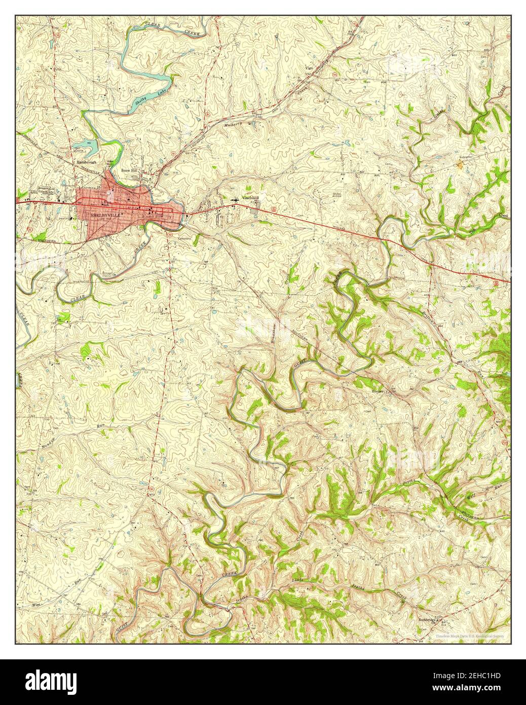 Map of shelbyville hi-res stock photography and images - Alamy