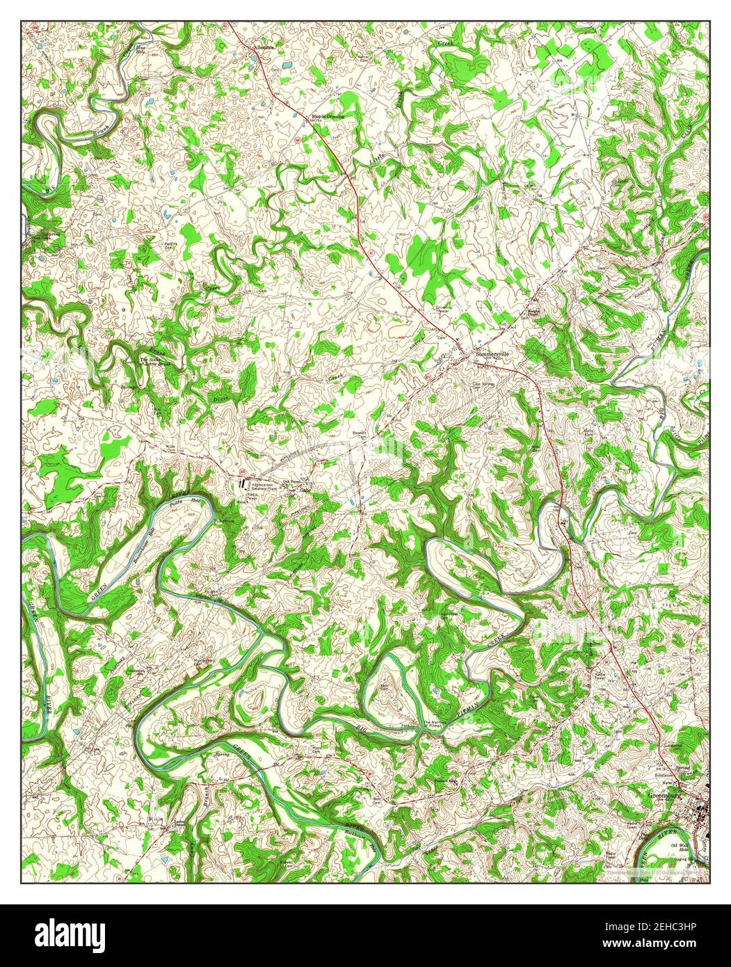 Summersville map hires stock photography and images Alamy