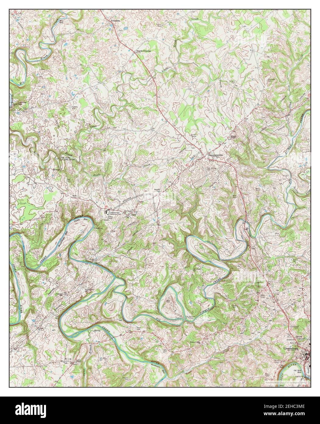 Summersville, Kentucky, map 1961, 124000, United States of America by