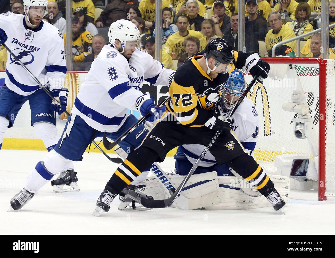 May 16, 2016; Pittsburgh, PA, USA; Tampa Bay Lightning goalie ...