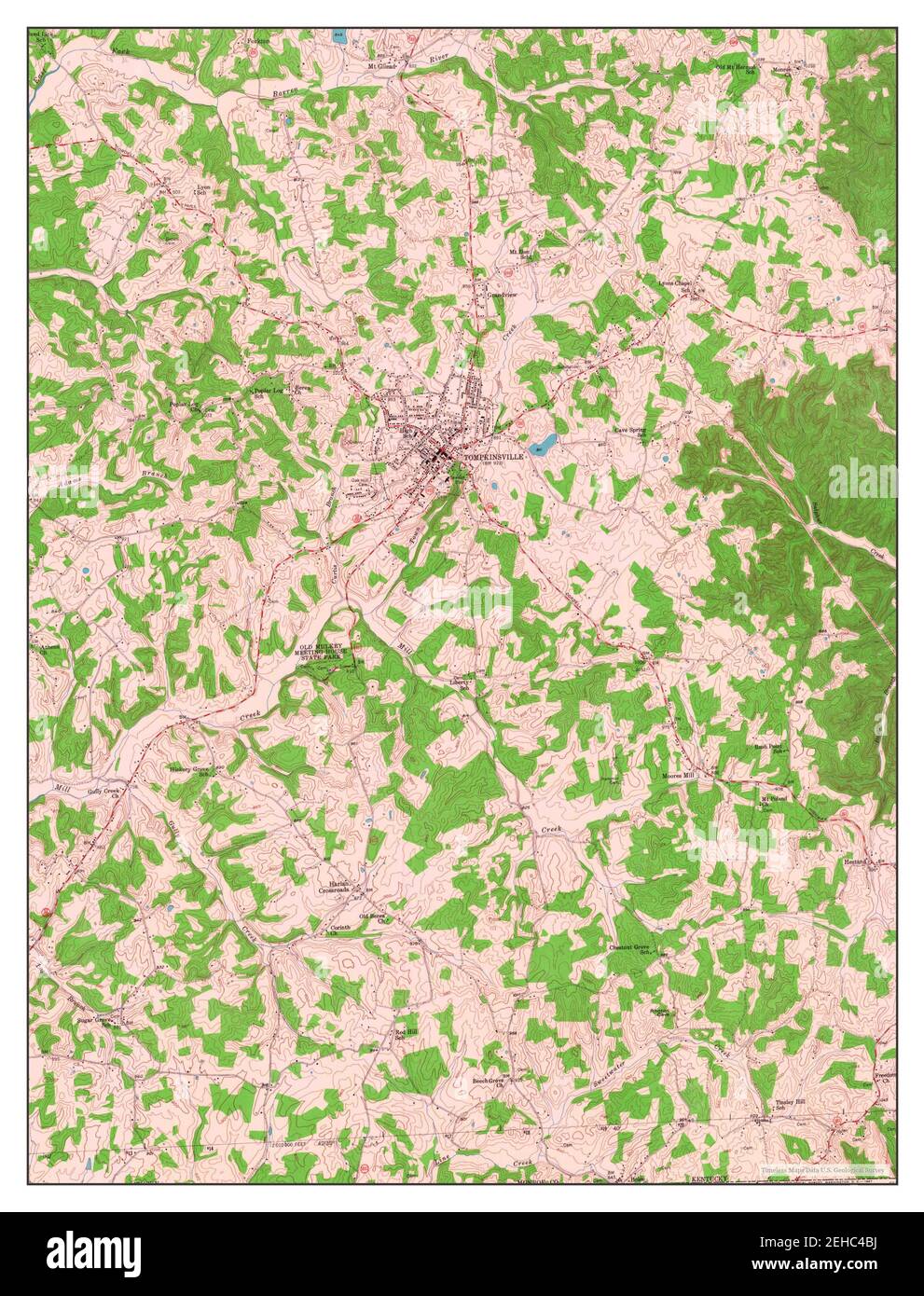 Tompkinsville, Kentucky, map 1954, 124000, United States of America by