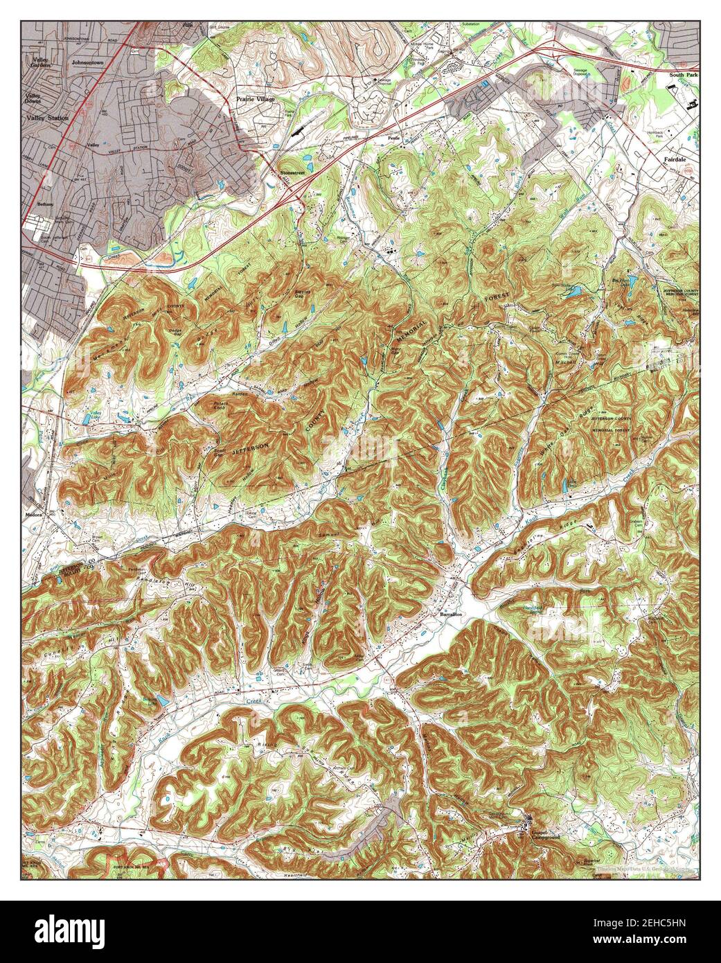 Valley Station, Kentucky, map 1993, 124000, United States of America