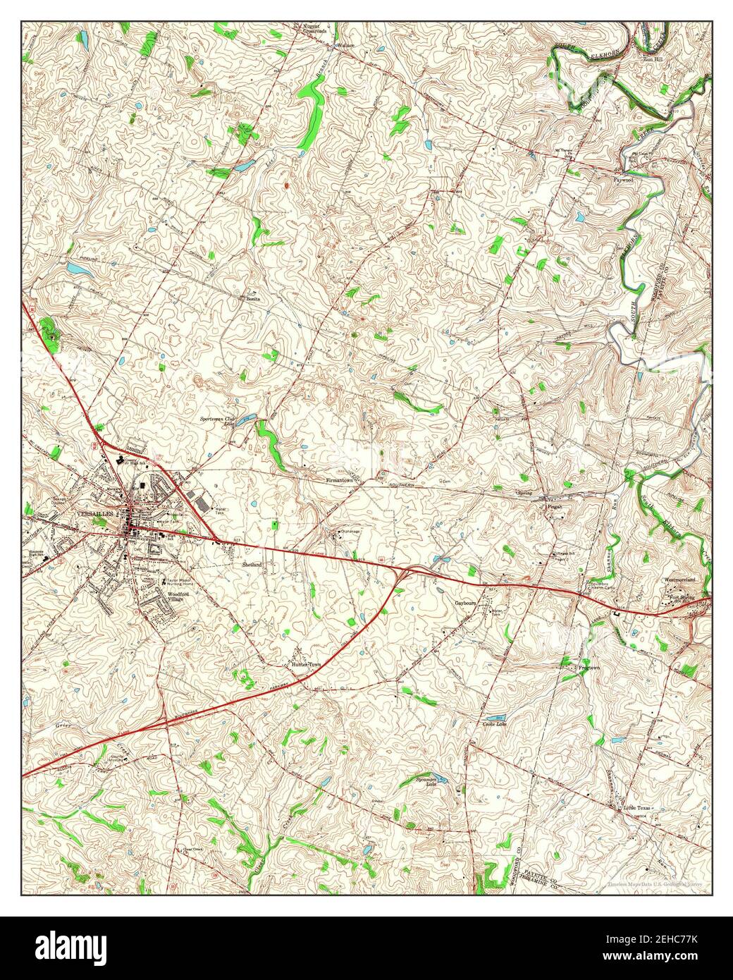 Versailles kentucky map Cut Out Stock Images & Pictures Alamy