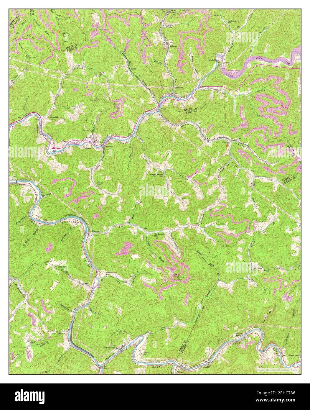 Vicco, Kentucky, map 1954, 124000, United States of America by Timeless Maps, data U.S