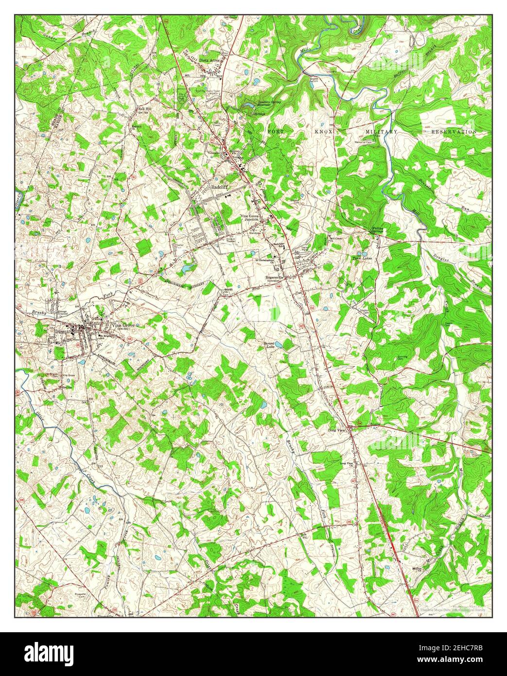 Vine Grove, Kentucky, map 1960, 124000, United States of America by