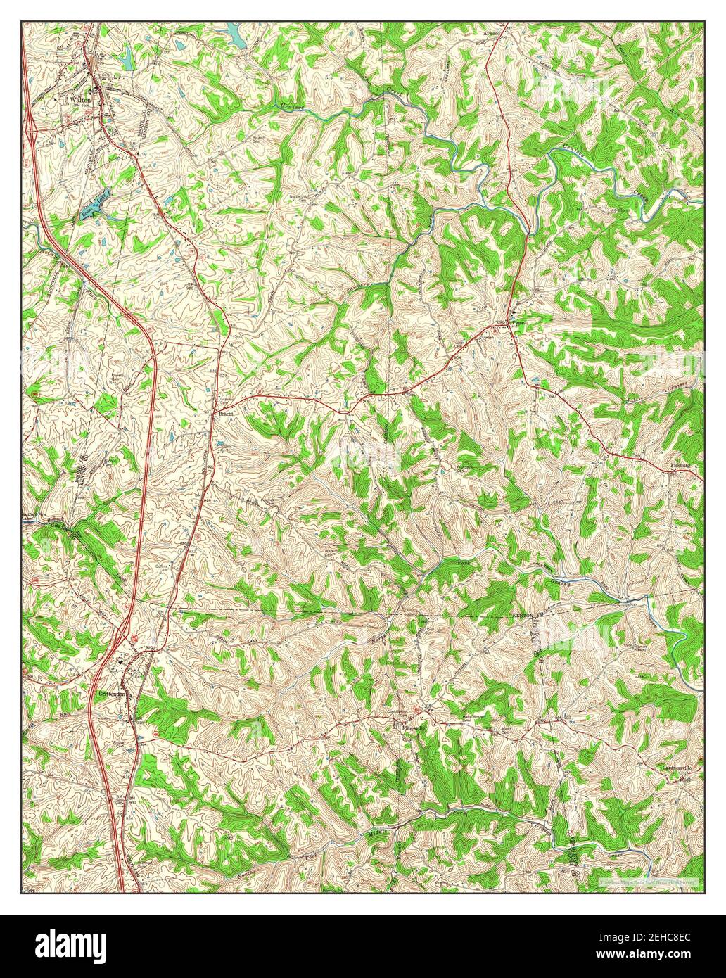 Walton, Kentucky, map 1961, 124000, United States of America by