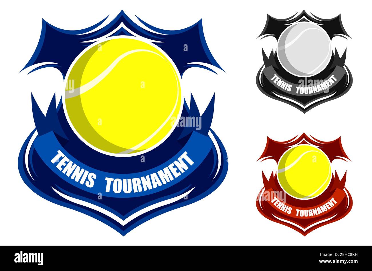 Tennis Rally Symbol tennis sporting emblems. Ball for tennis on background of stylized ...