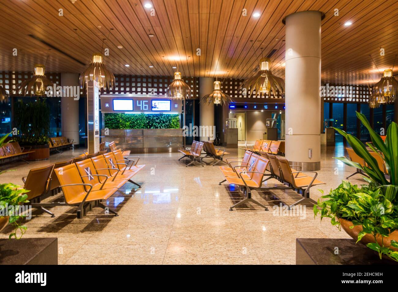 Mumbai airport boarding gate Stock Photo