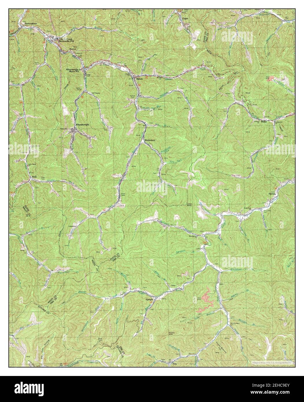 Wheelwright, Kentucky, map 1992, 124000, United States of America by