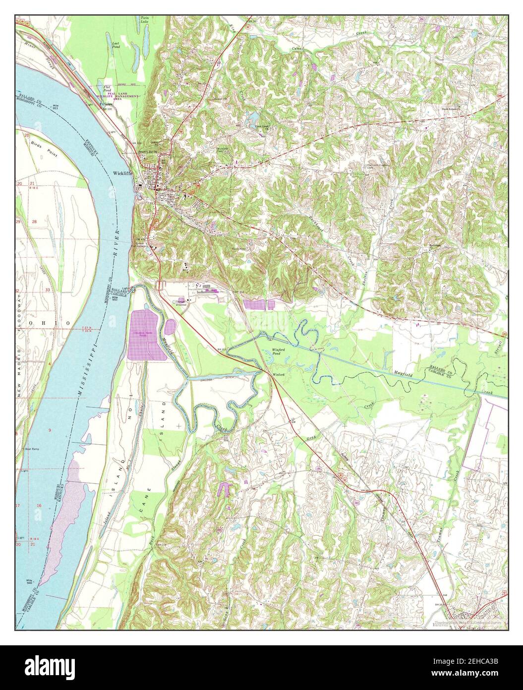 Wickliffe, Kentucky, map 1970, 124000, United States of America by