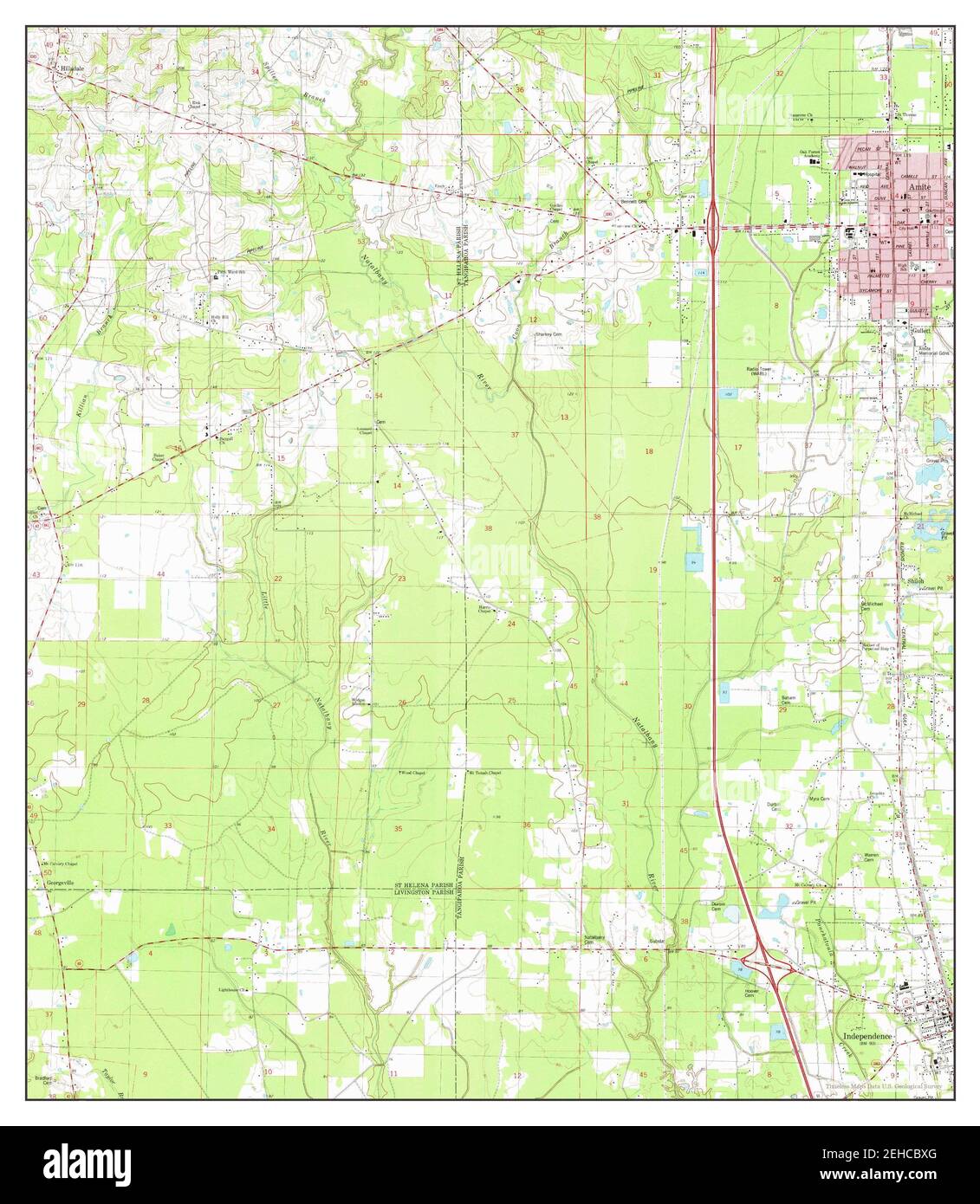 Amite louisiana map hires stock photography and images Alamy