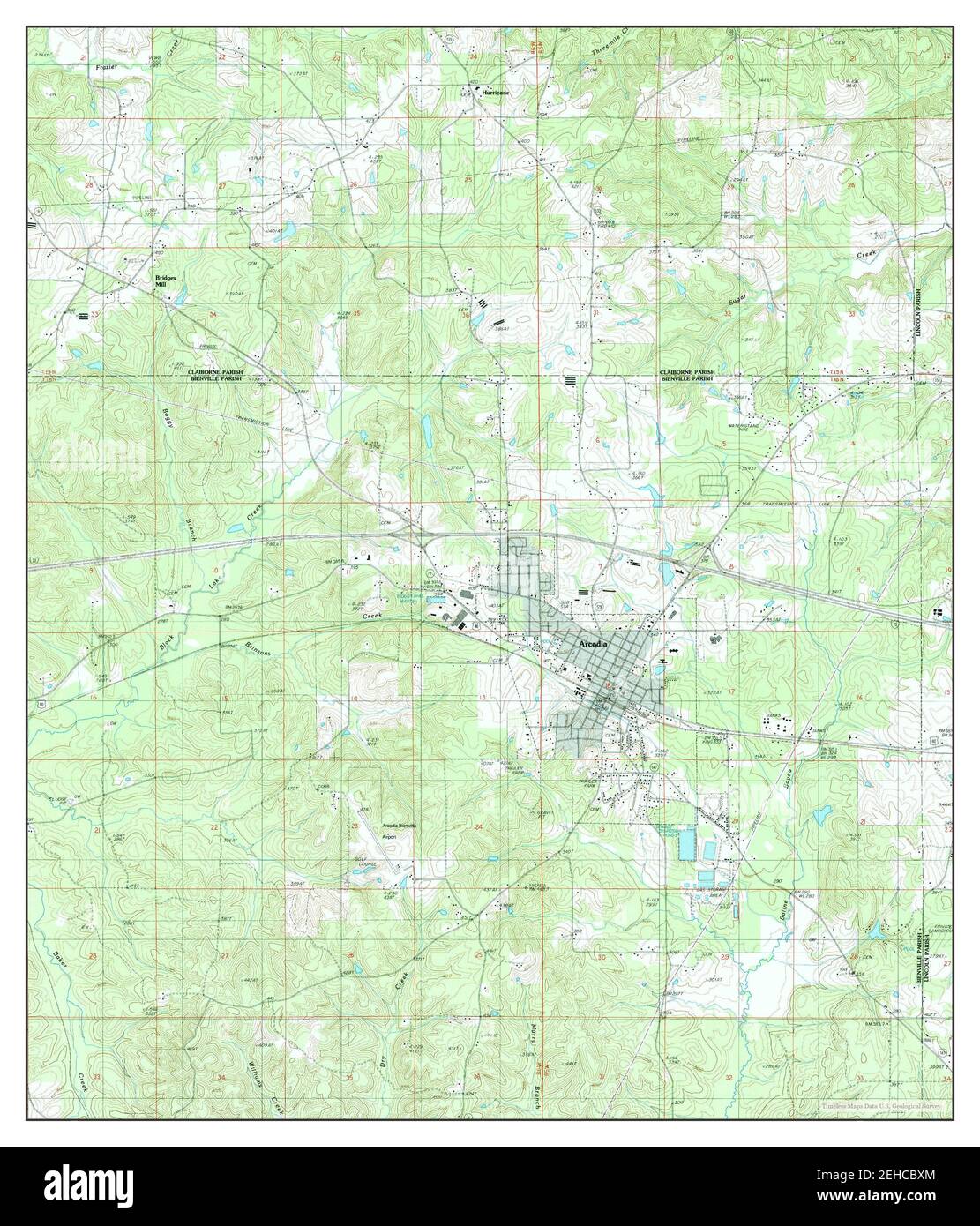 Arcadia, Louisiana, map 1986, 124000, United States of America by