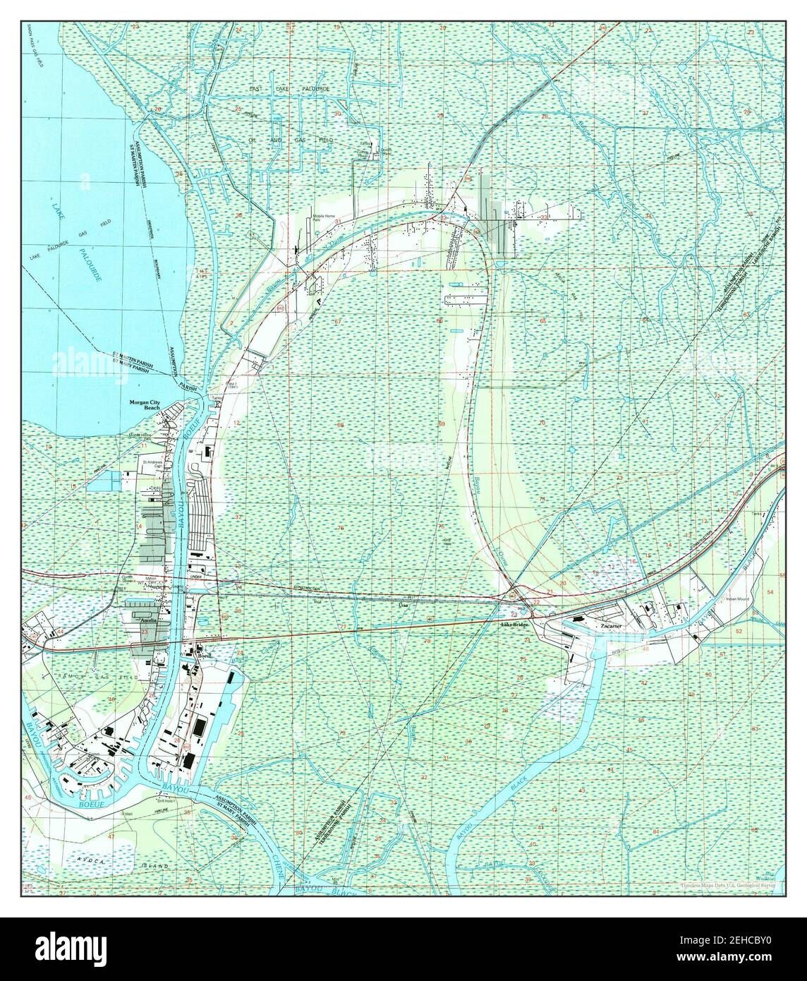 Amelia, Louisiana, map 1994, 124000, United States of America by