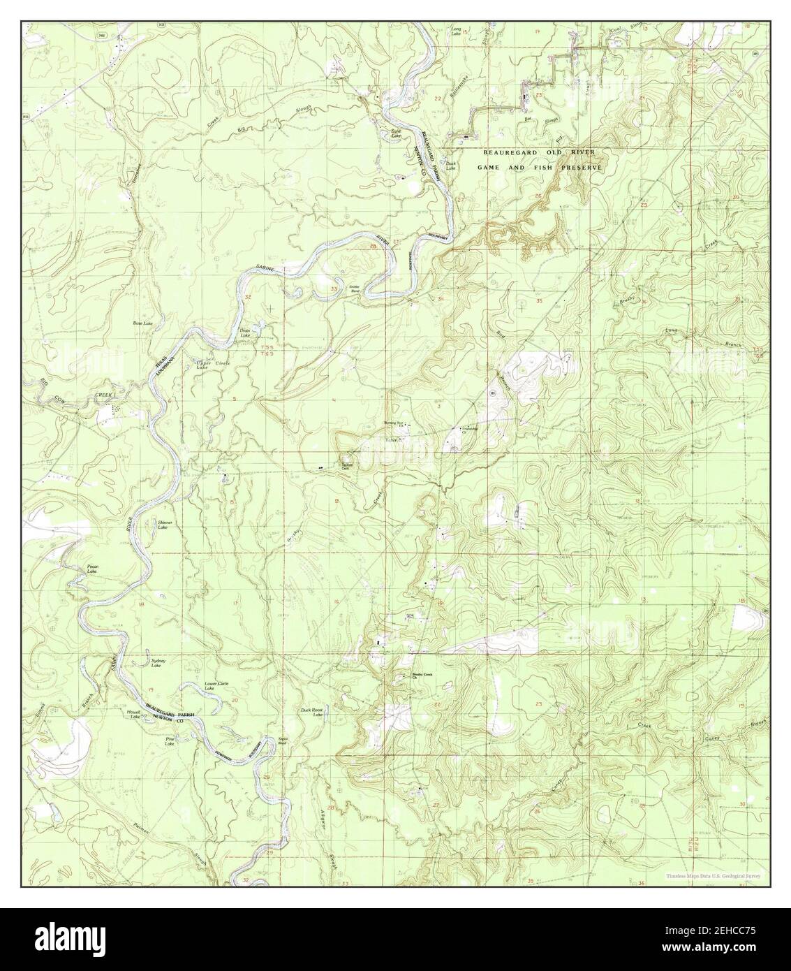 Bancroft, Louisiana, map 1982, 124000, United States of America by