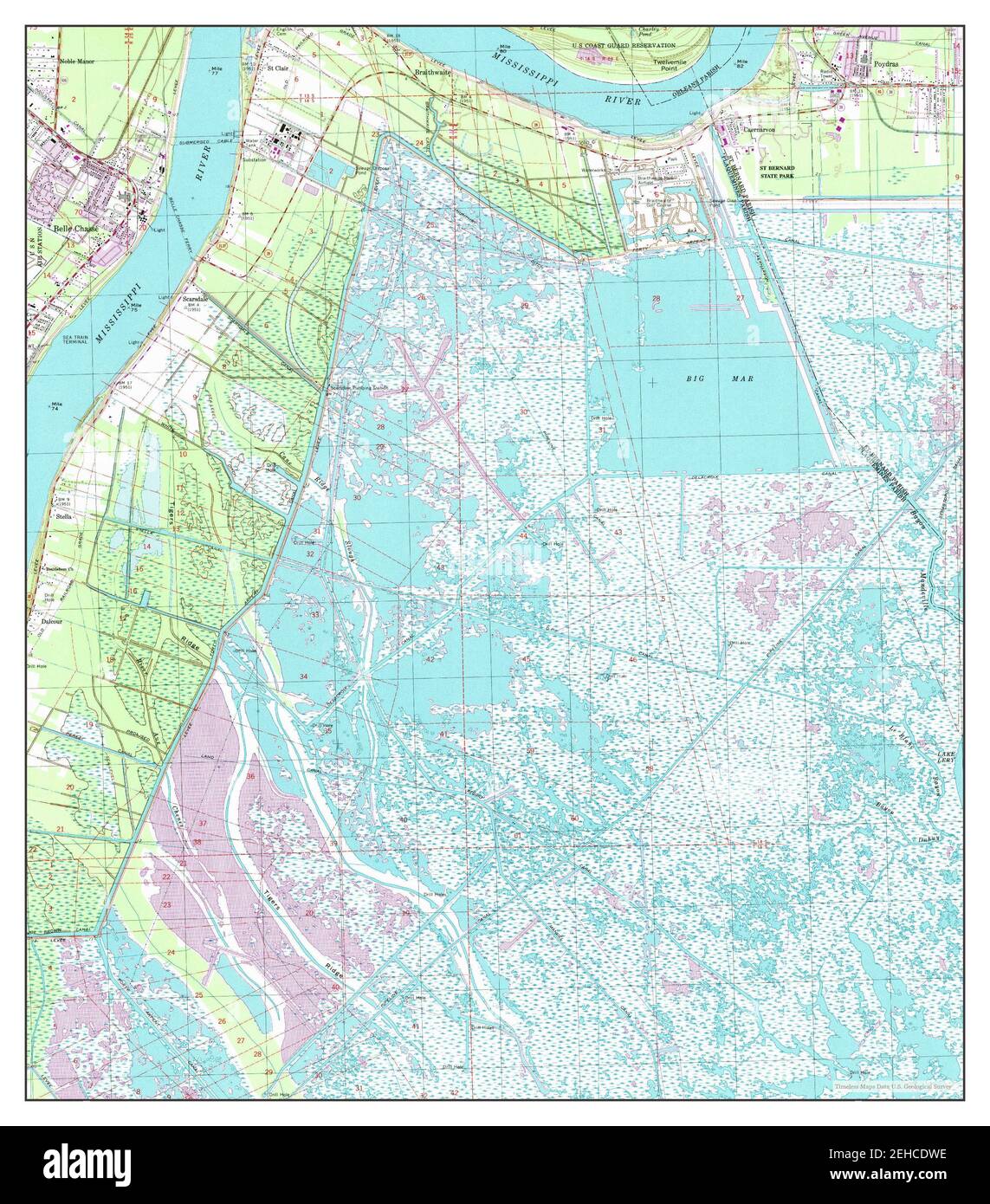 Belle Chasse, Louisiana, map 1999, 124000, United States of America by