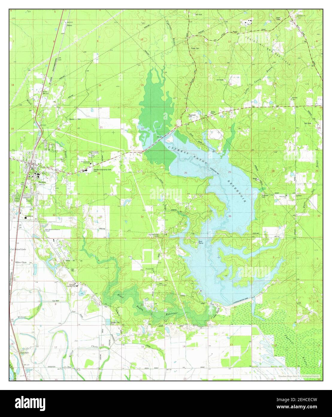 Benton, Louisiana, map 1975, 124000, United States of America by