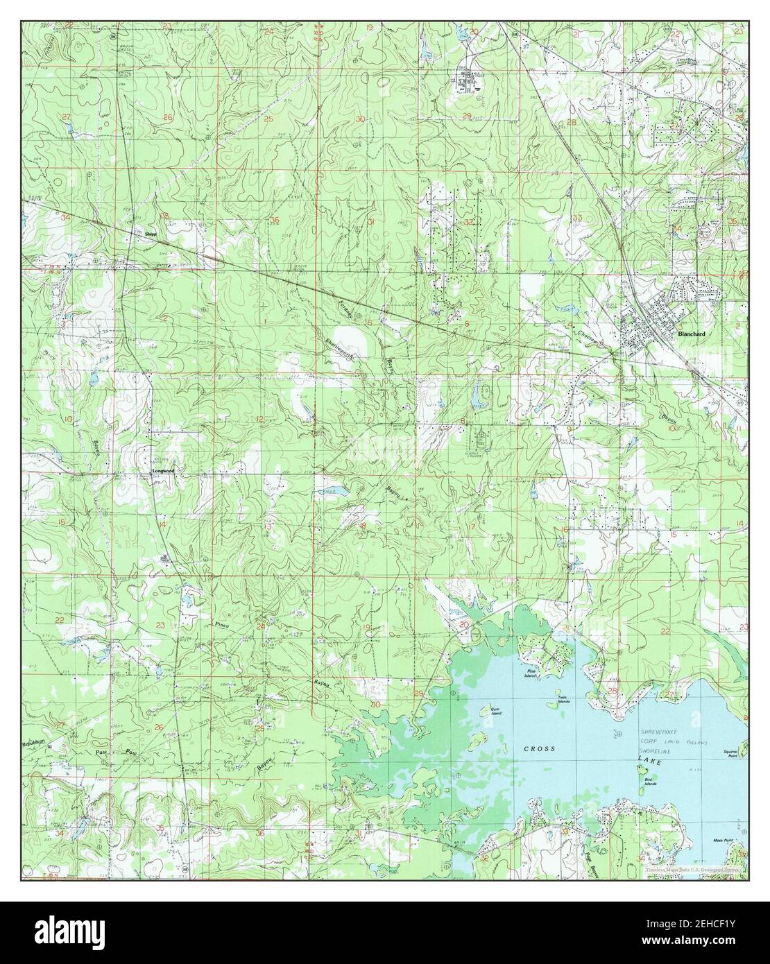 Blanchard, Louisiana, map 1982, 124000, United States of America by