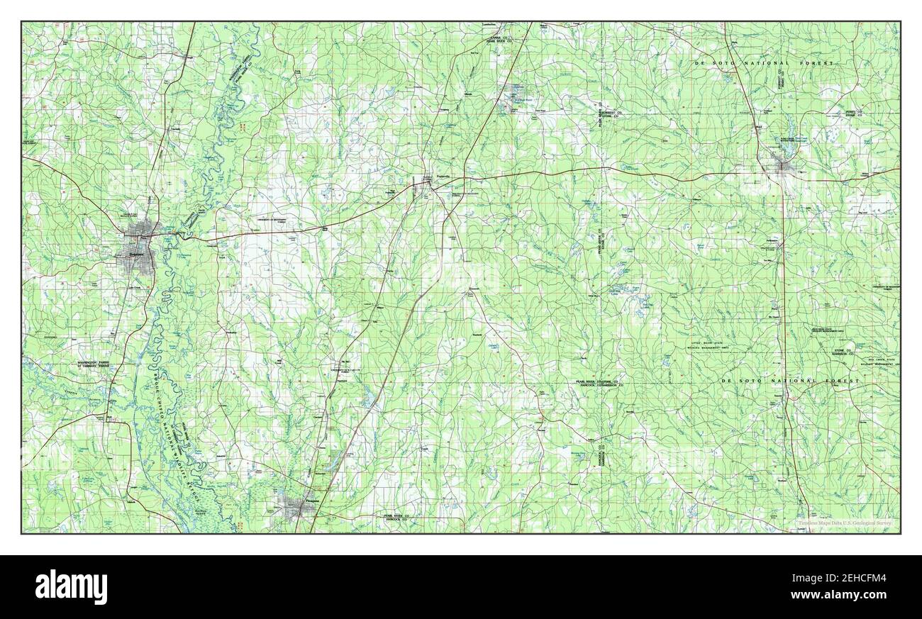 Bogalusa, Louisiana, map 1984, 1100000, United States of America by