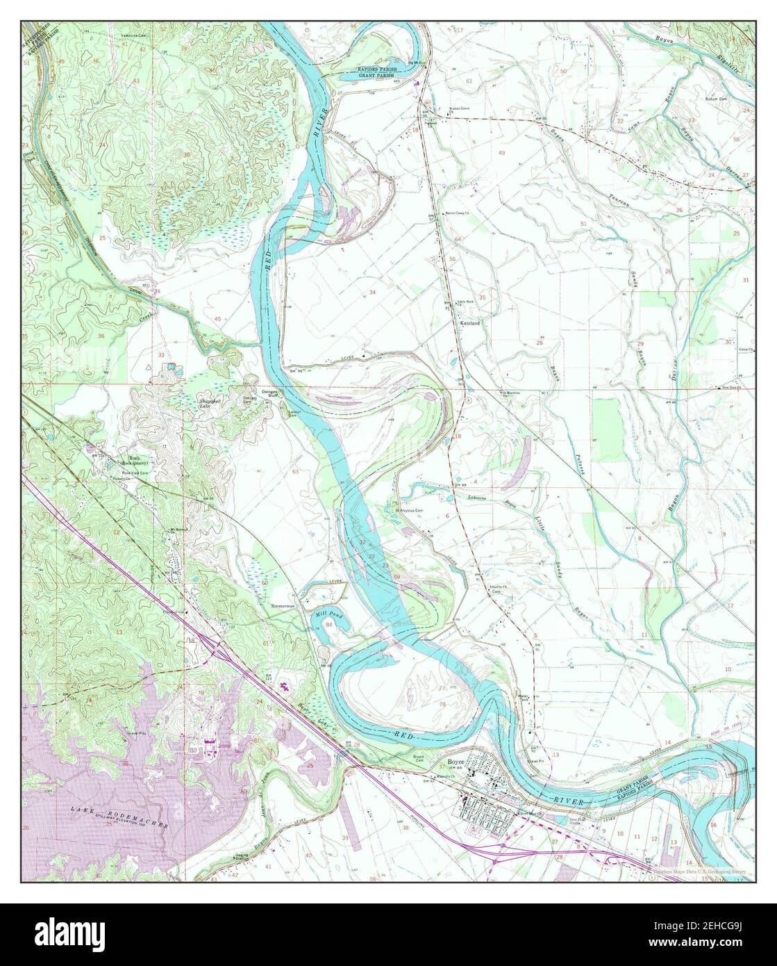 Boyce, Louisiana, map 1971, 124000, United States of America by