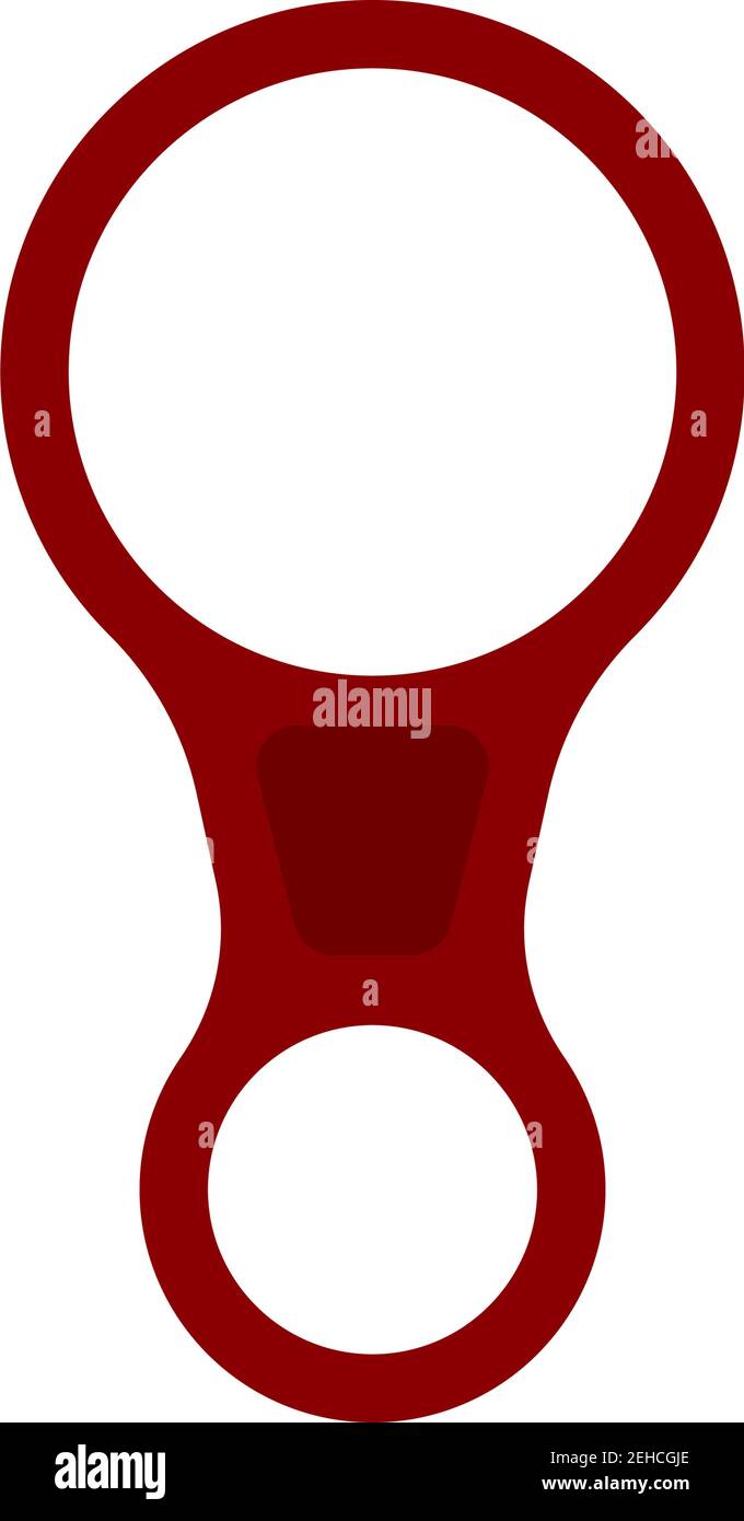 Alpinist Descender Icon. Flat Color Design. Vector Illustration Stock ...