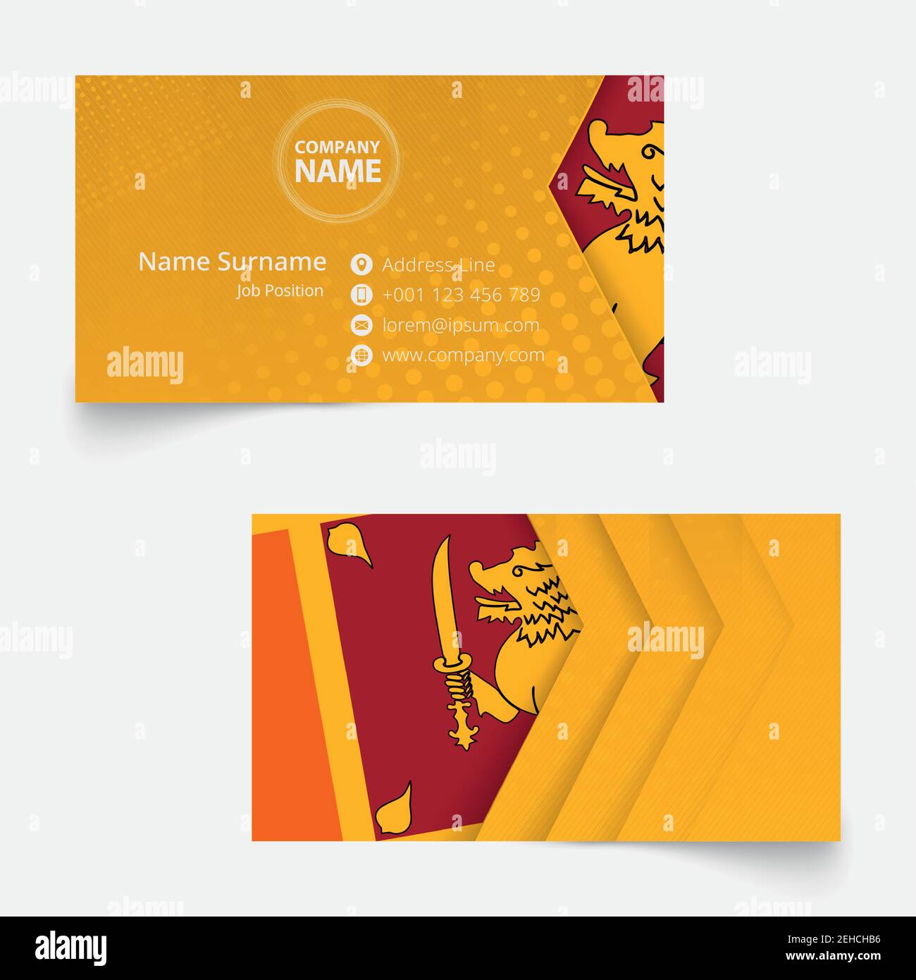 Sri Lanka Flag Business Card Standard Size 90x50 Mm Business Card Template With Bleed Under The Clipping Mask Stock Vector Image Art Alamy