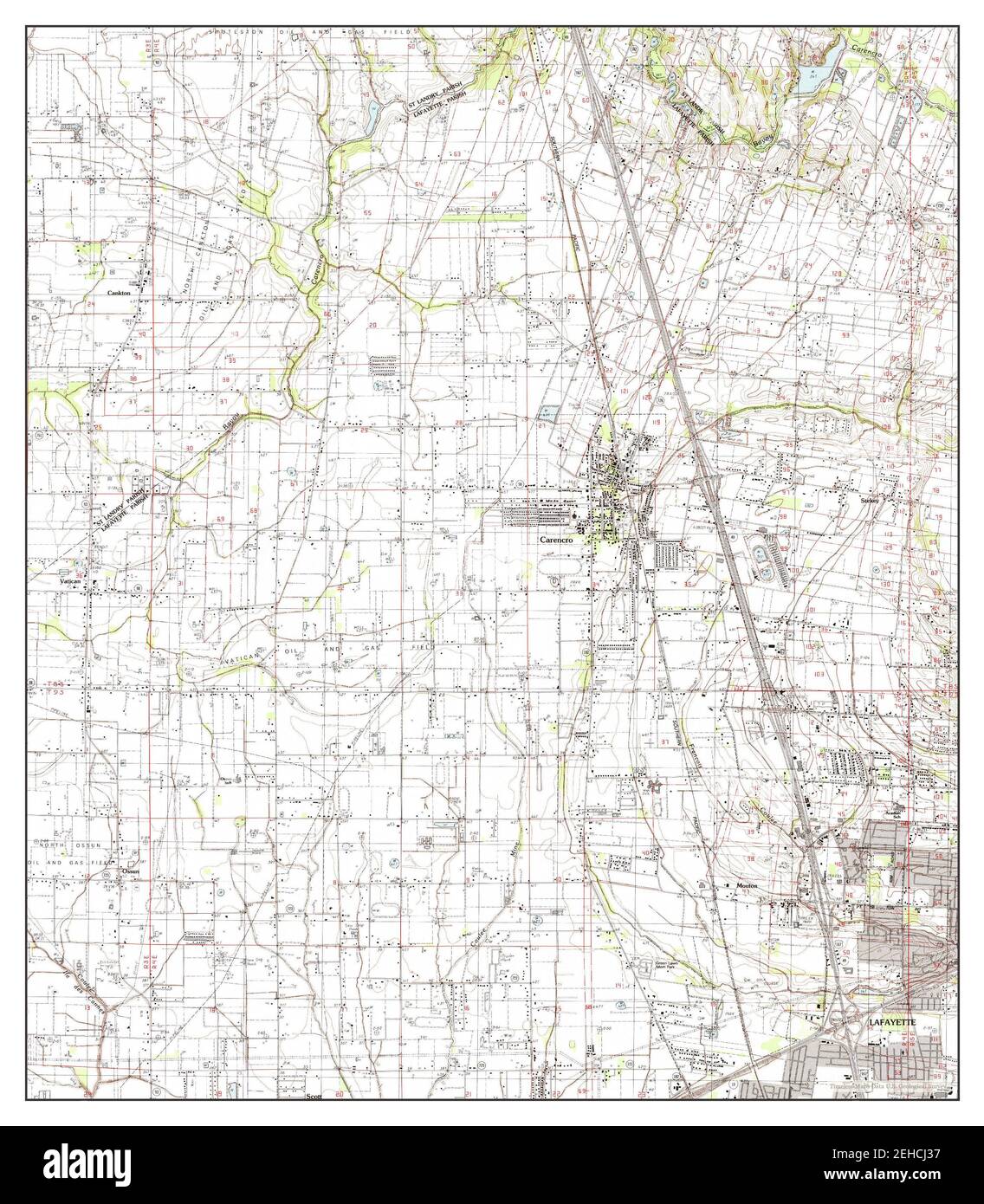 Carencro, Louisiana, map 1983, 124000, United States of America by