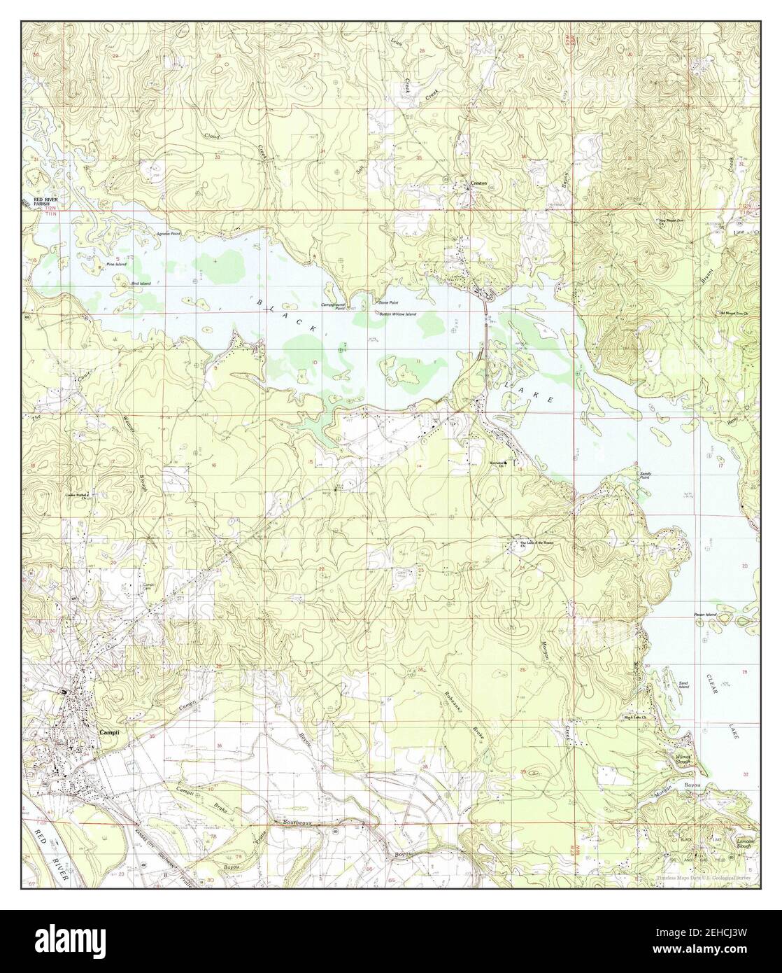 Map of campti hires stock photography and images Alamy