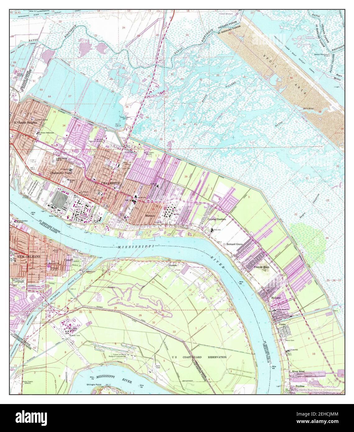 Chalmette map hires stock photography and images Alamy