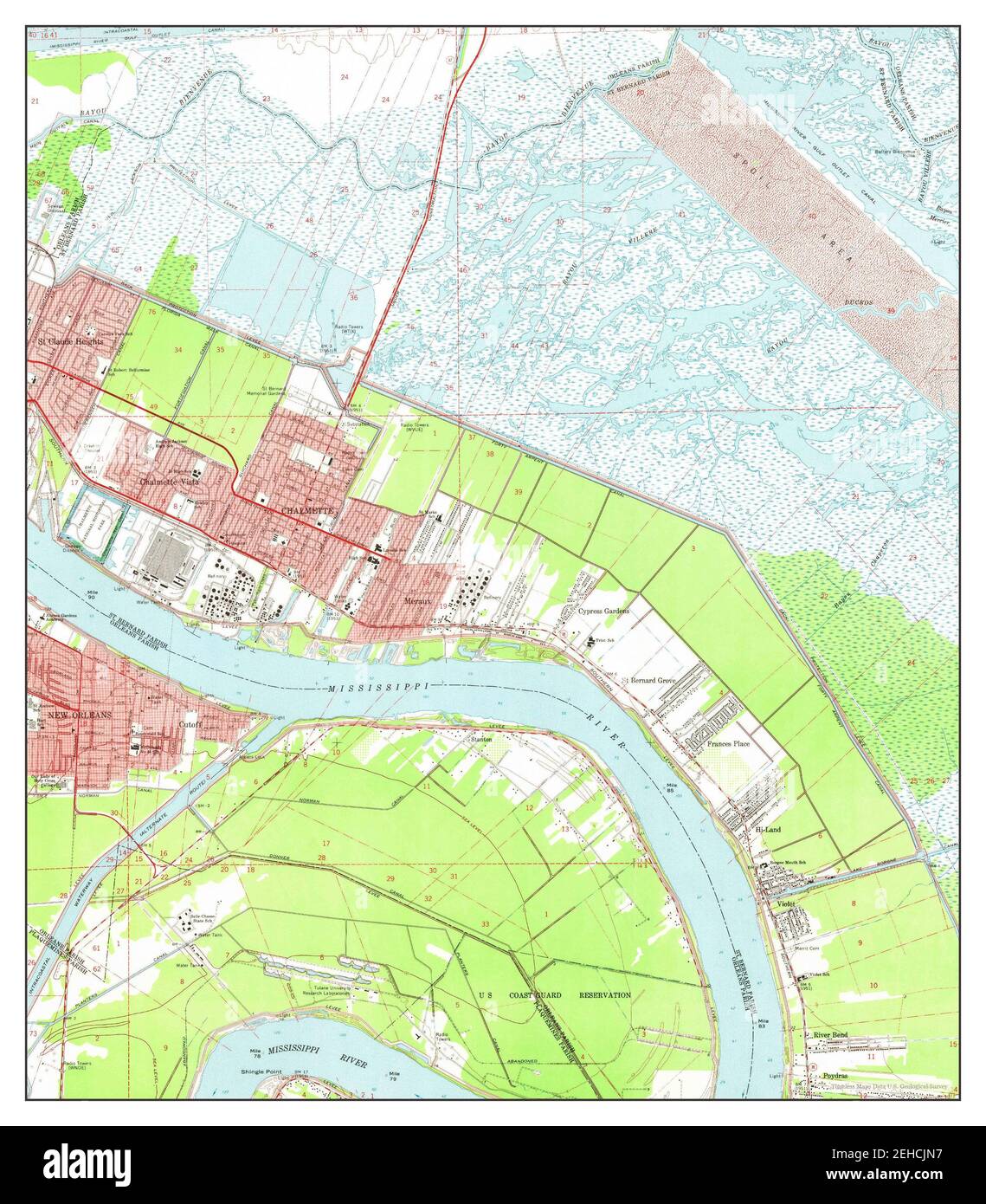 Chalmette louisiana map hires stock photography and images Alamy