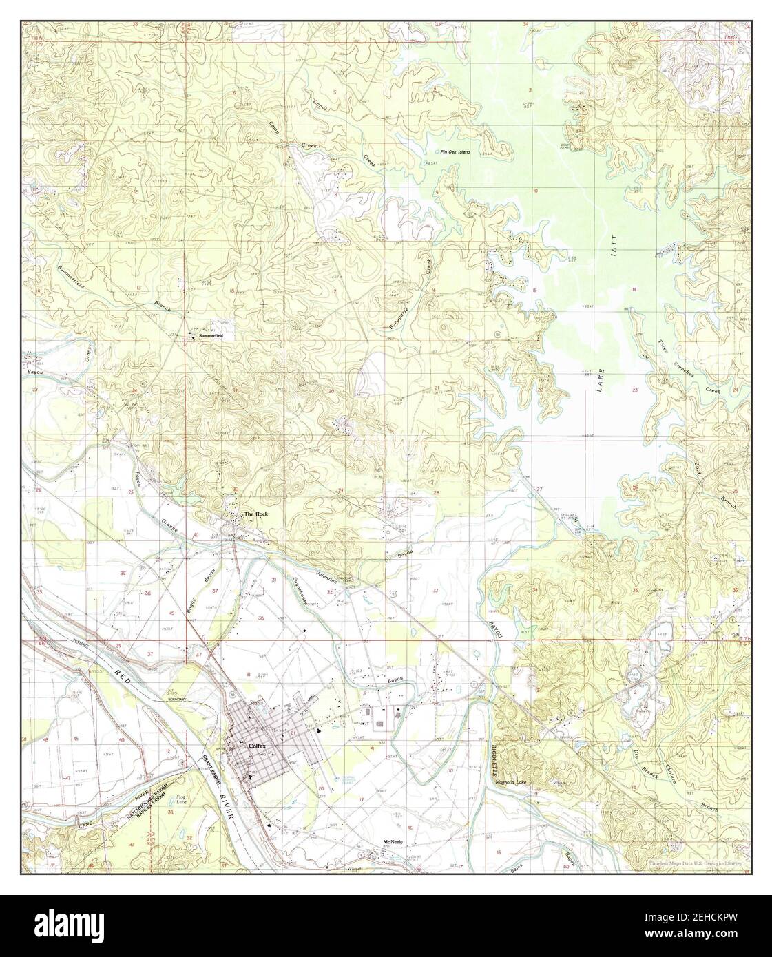 Colfax, Louisiana, map 1985, 124000, United States of America by