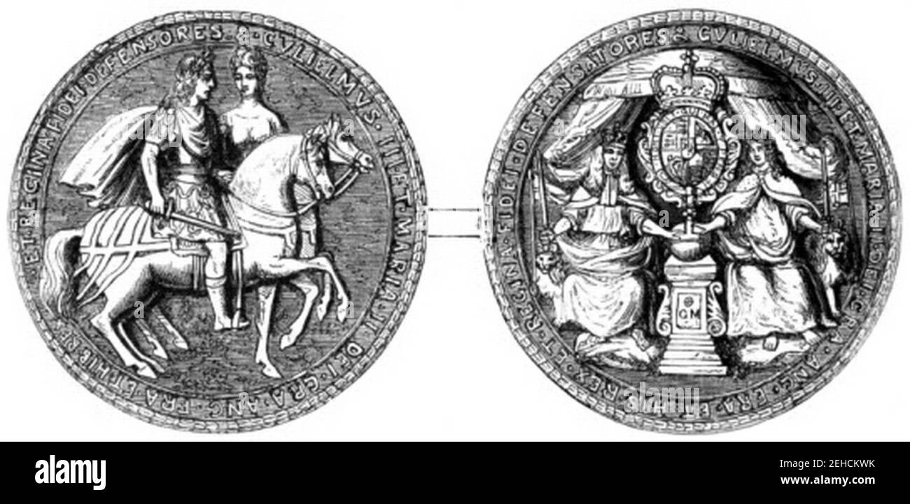 P12 Great Seal of William and Mary Stock Photo Alamy