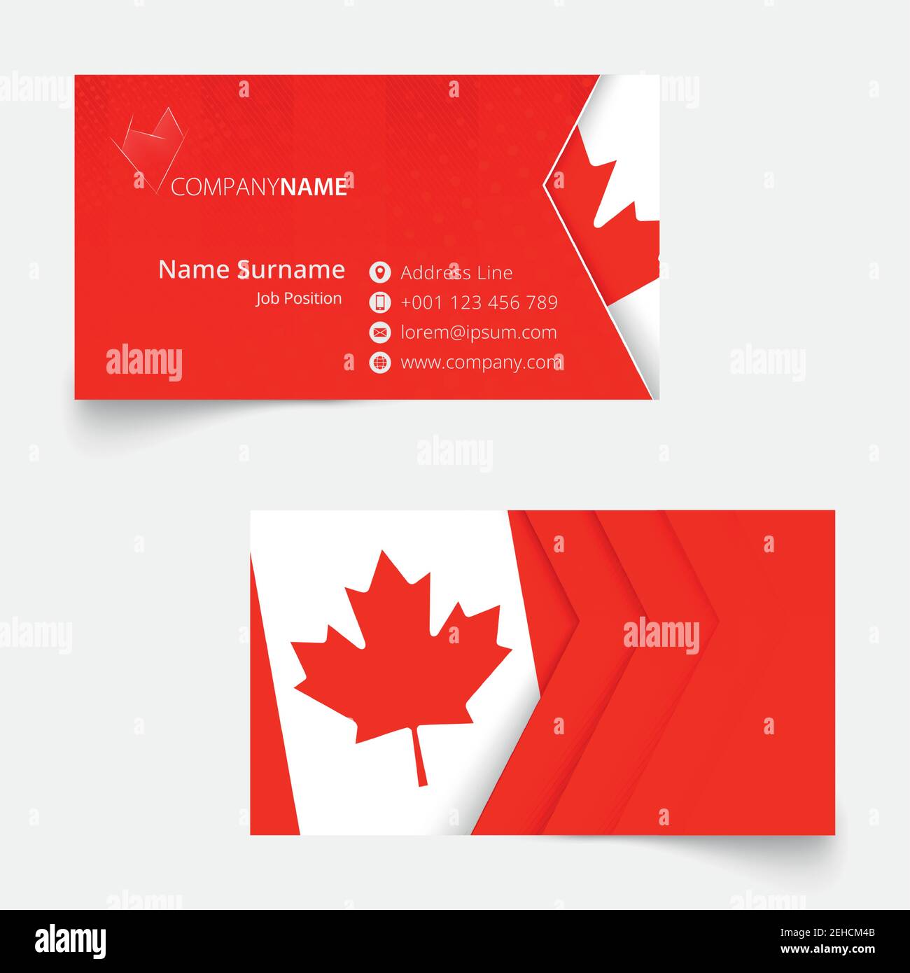 Canada Flag Business Card, standard size (90x50 mm) business card