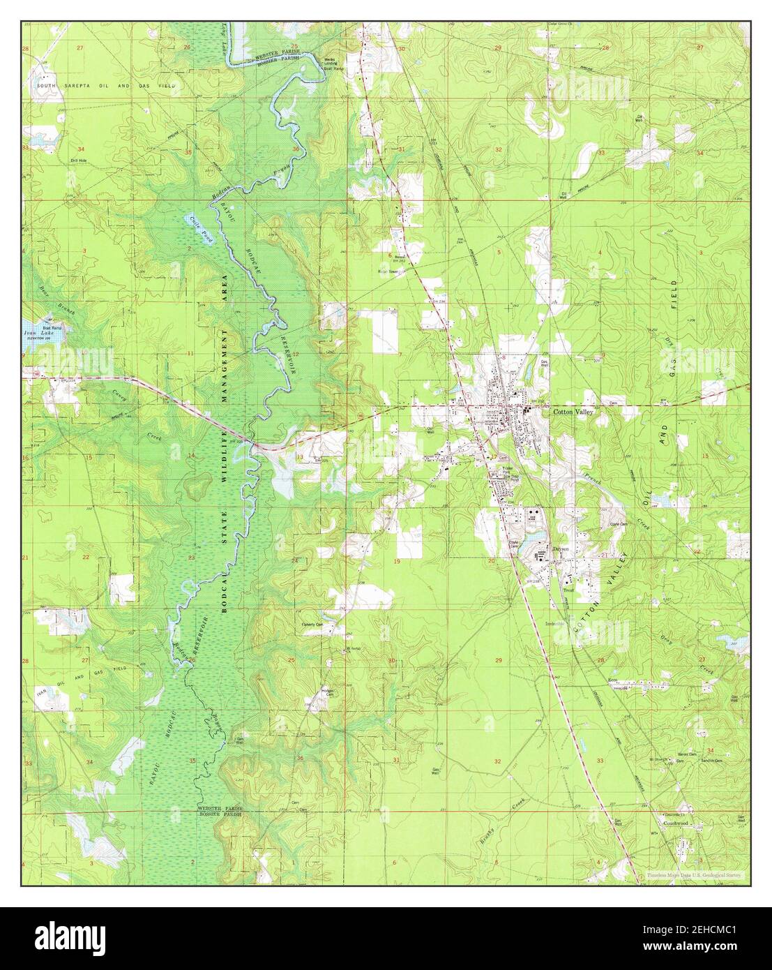 Cotton Valley, Louisiana, map 1981, 124000, United States of America