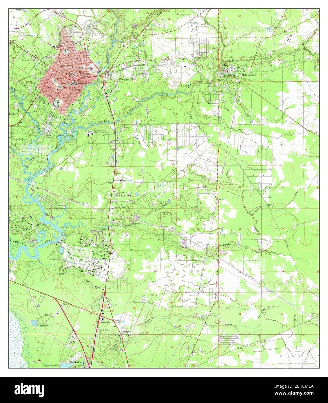 Covington, Louisiana, map 1968, 1:24000, United States of America by ...