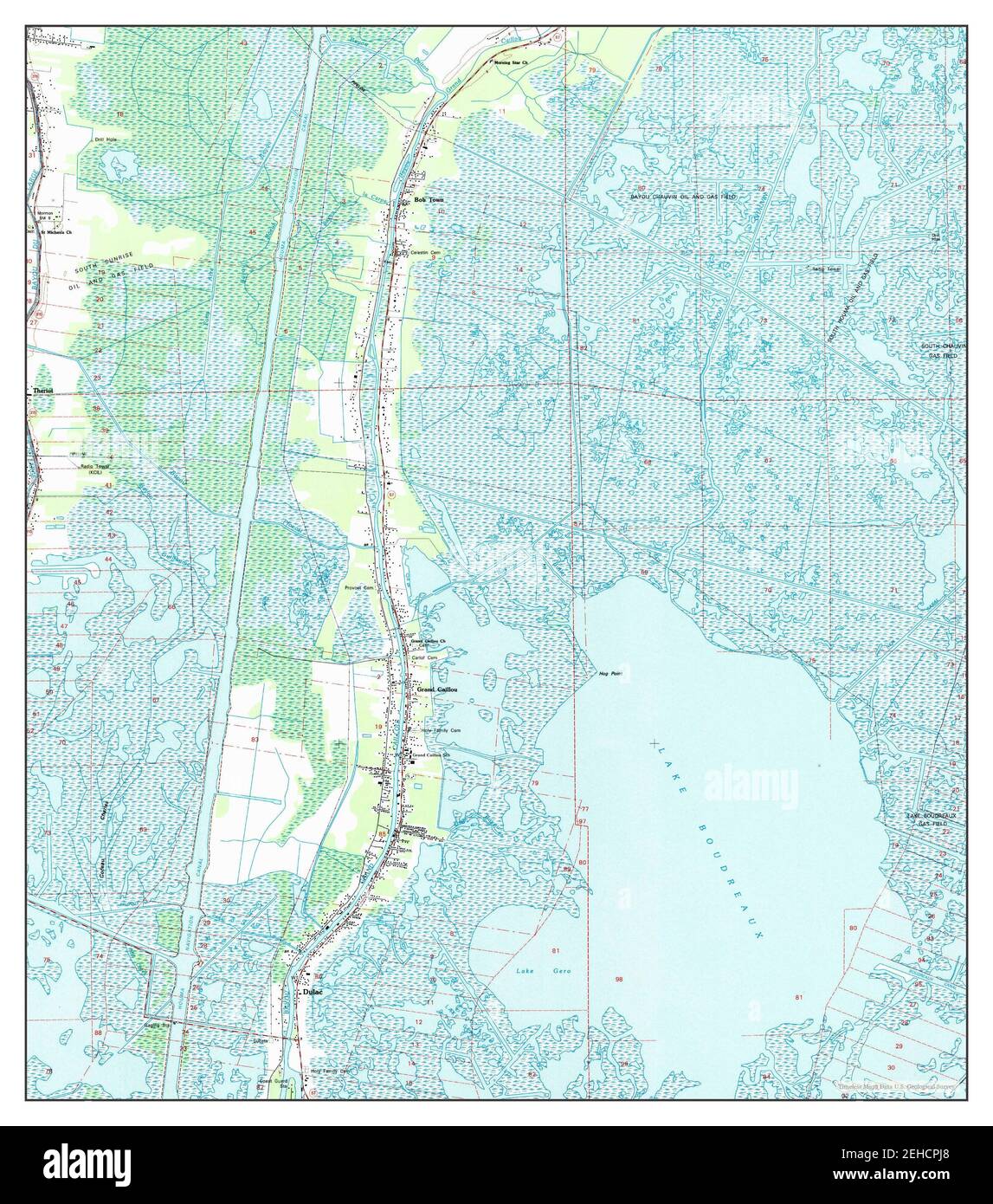 Dulac, Louisiana, map 1994, 124000, United States of America by