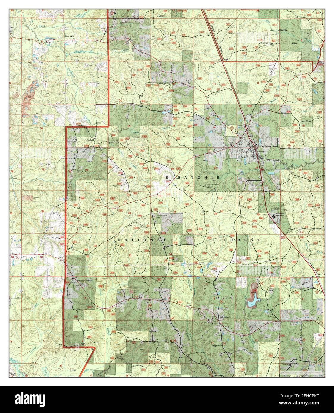 Dry Prong, Louisiana, map 2003, 124000, United States of America by Timeless Maps, data U.S