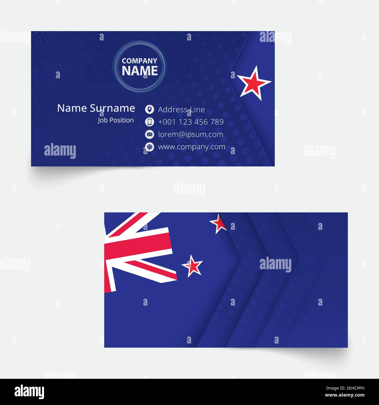 New Zealand Flag Business Card, standard size (90x50 mm) business card