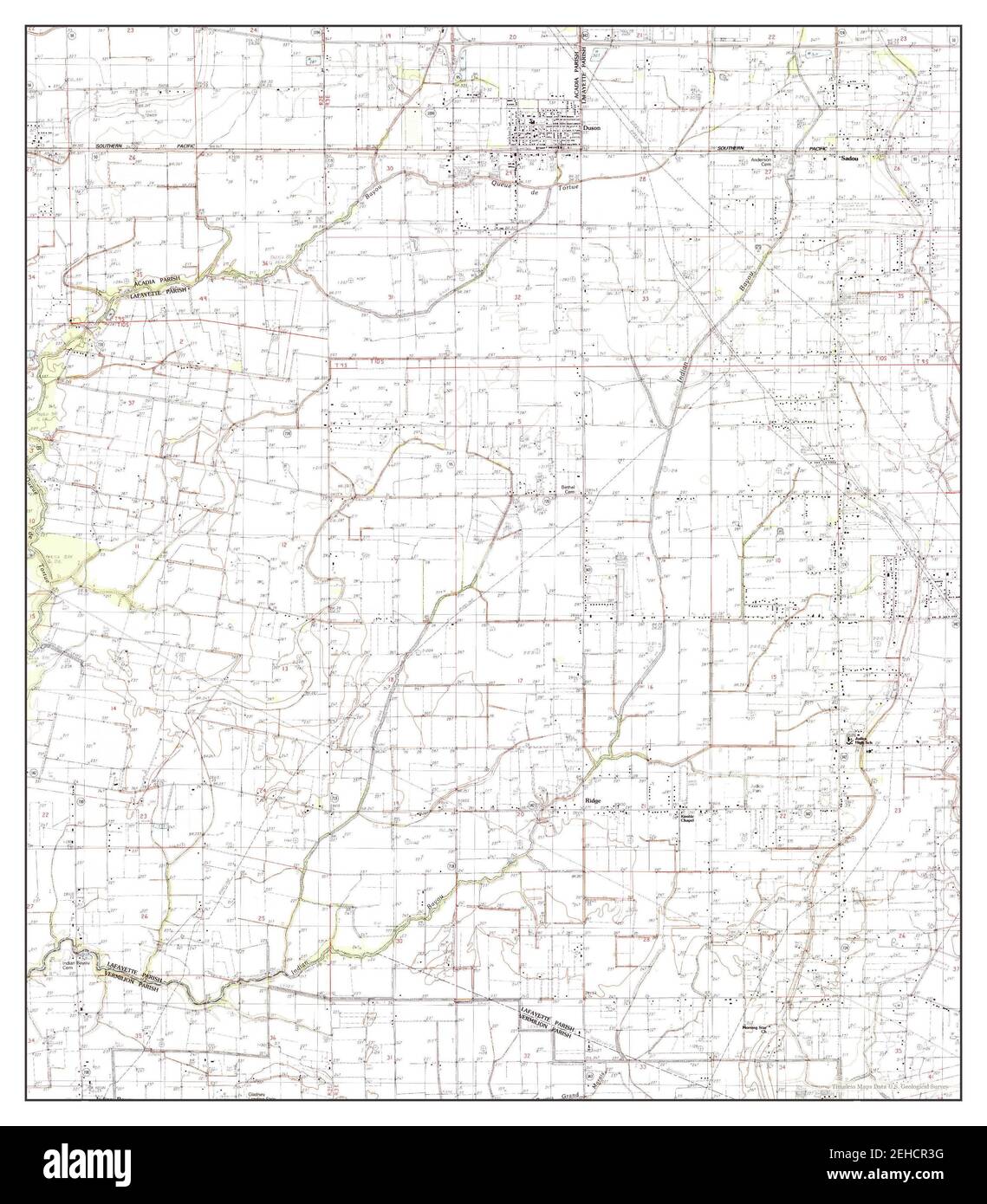 Duson, Louisiana, map 1983, 124000, United States of America by