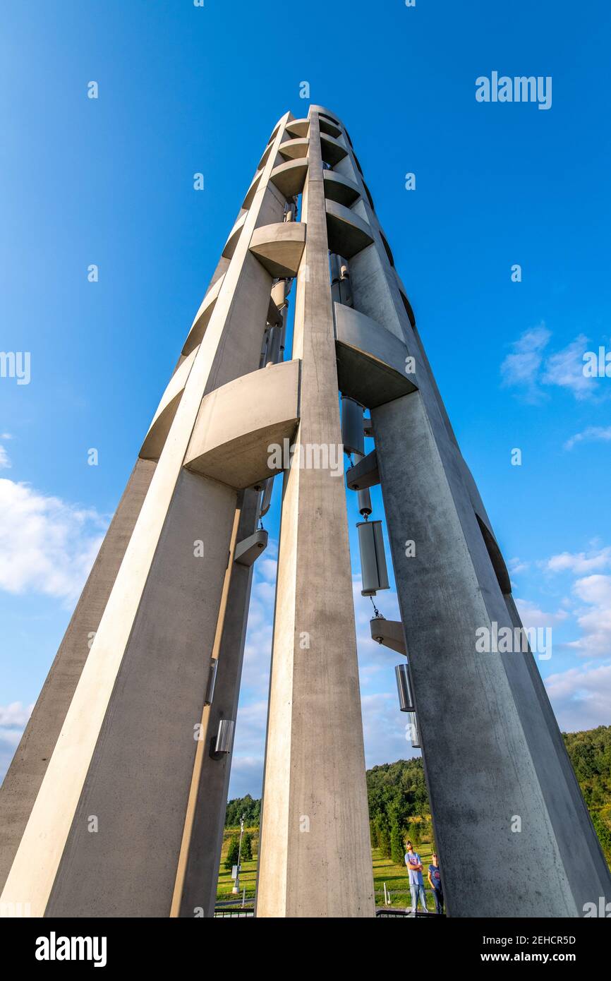 The "Tower of Voices" at Flight 93 Memorial, Shanksville, PA Stock