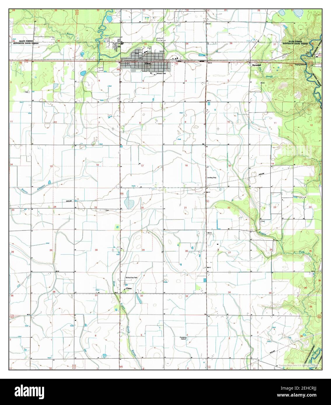 Elton, Louisiana, map 1994, 124000, United States of America by Timeless Maps, data U.S