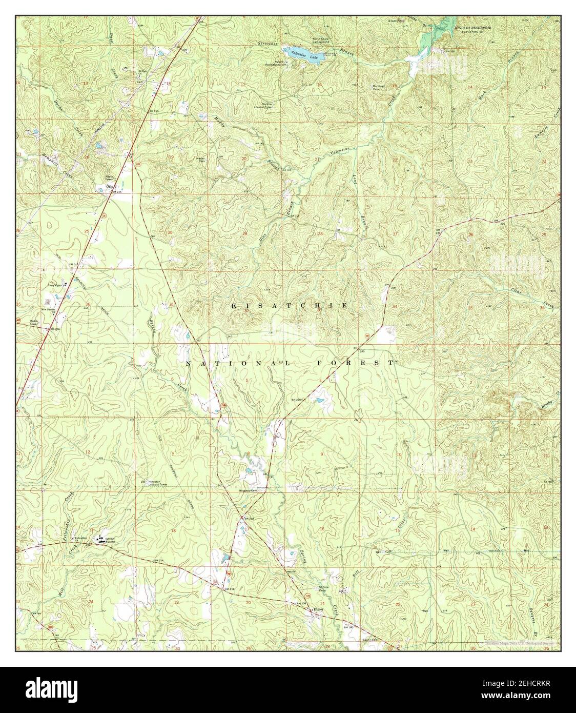 Elmer, Louisiana, map 1971, 124000, United States of America by