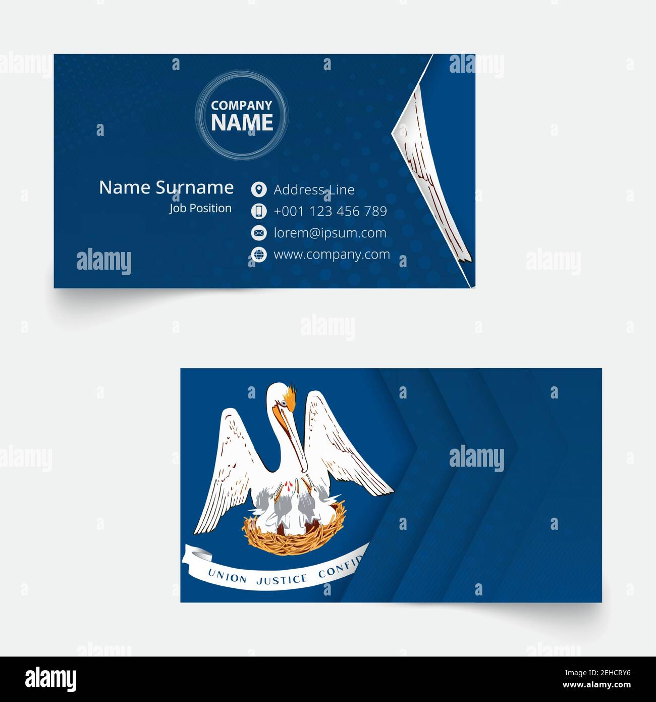 Louisiana Flag Place Card Louisiana Flag Place Card