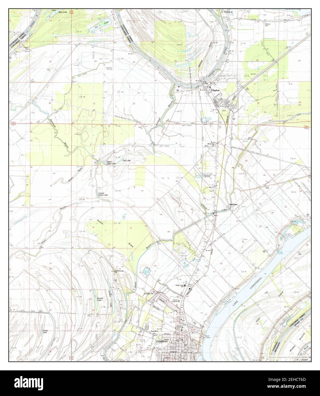 Ferriday North, Louisiana, map 1983, 124000, United States of America