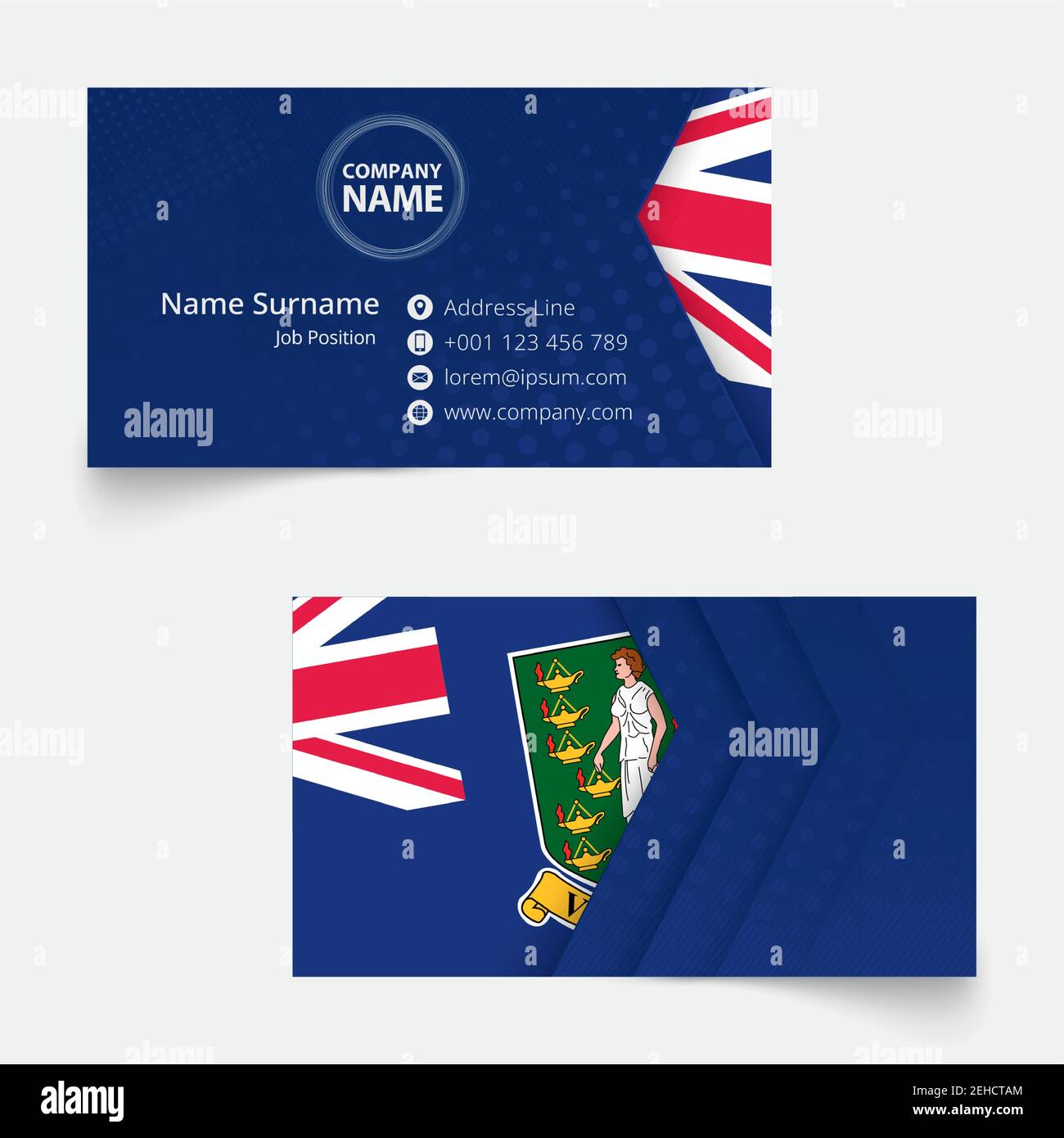 British Virgin Islands Flag Business Card, standard size (90x50 mm