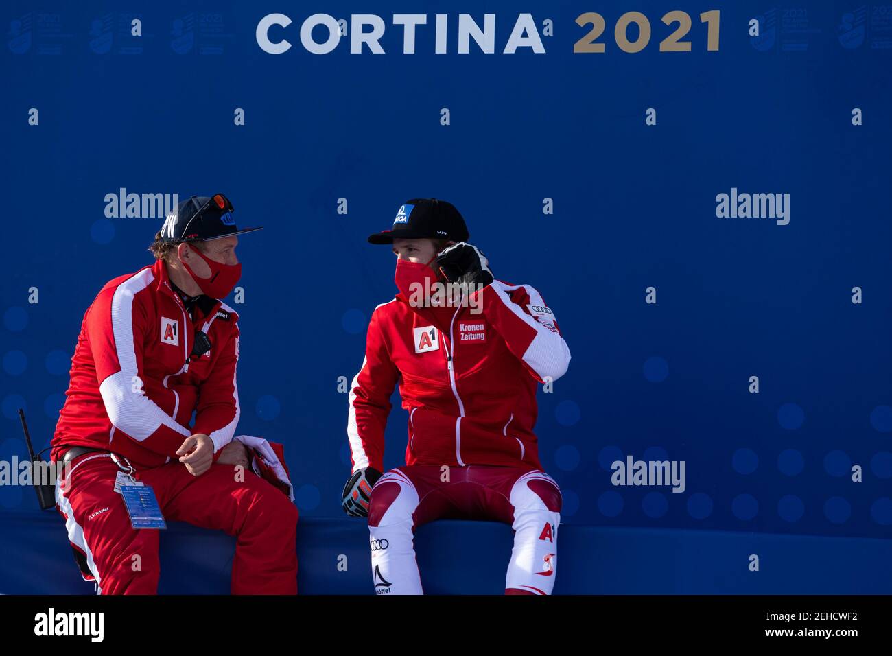 Cortina Bl Italy 19th Feb 2021 Cortina Bl Italy Labirinti February 19 2021 Marco Schwarz Aut During 2021 Fis Alpine World Ski Championships Giant Slalom Men Alpine Ski Race