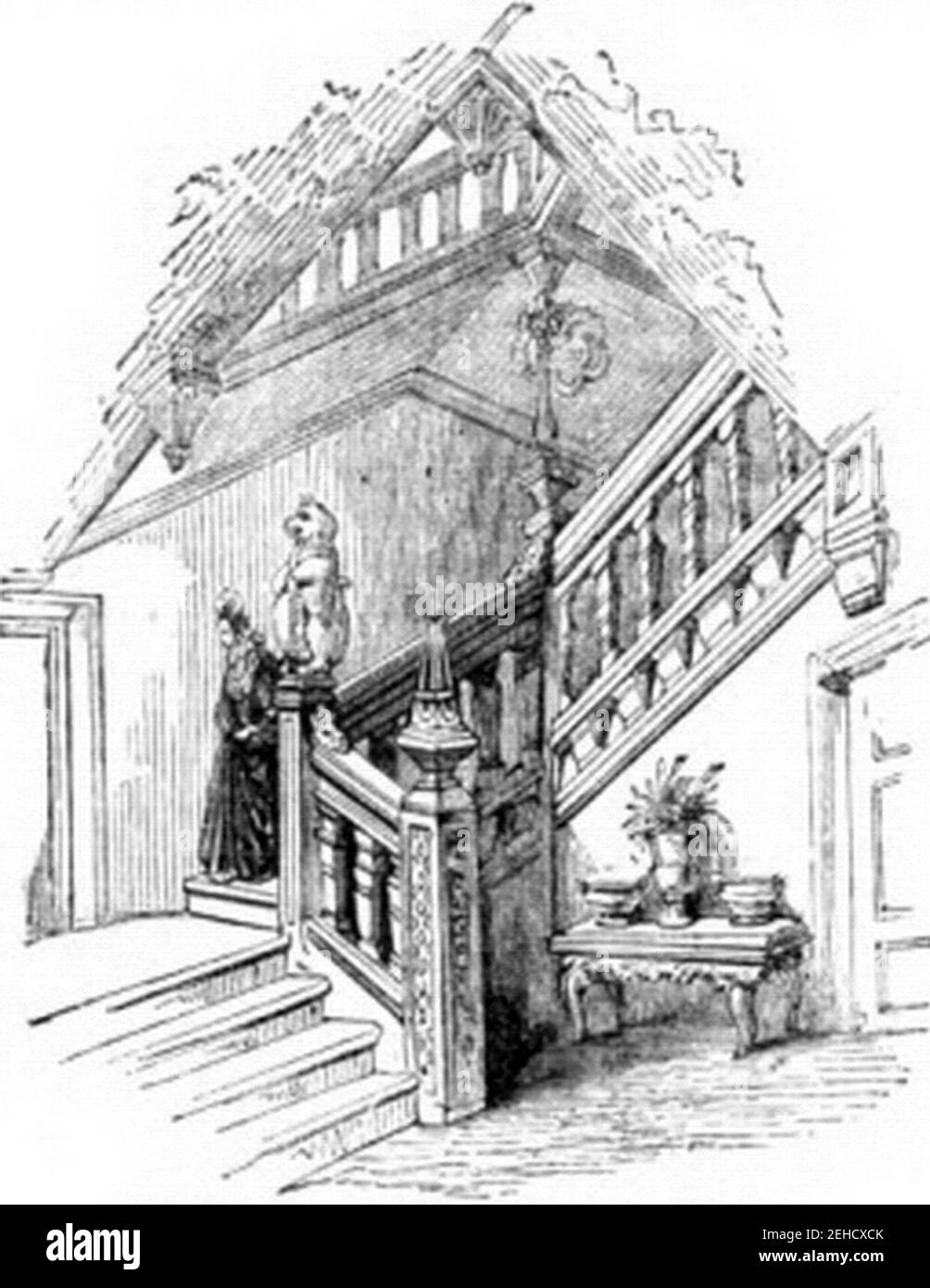 P58aStaircase at Chariton HouseKent Stock Photo Alamy