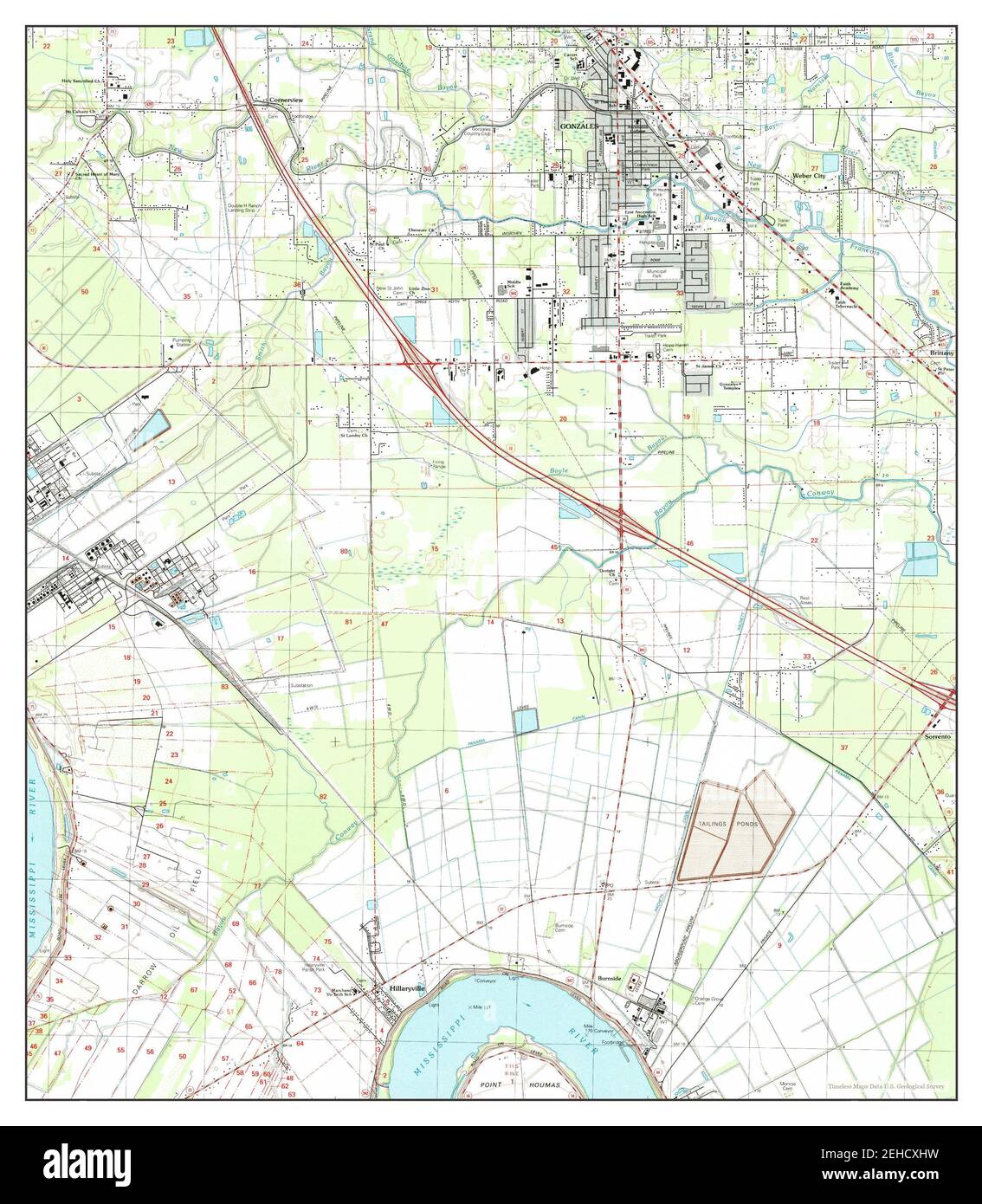 Gonzales La Zip Code Map Gonzales Louisiana High Resolution Stock Photography And Images - Alamy